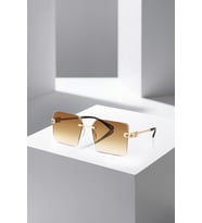 Polo Air UV400 Korumalı Kare Degrade Kadın Güneş Gözlüğü Kahverengi Siyah Gold Renk PLG-2125C2