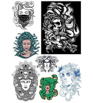 Medusa Sticker Set-1 7 Parça Telefon, Tablet, Defter, Laptop Sticker