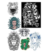 Medusa Sticker Set-1 7 Parça Telefon, Tablet, Defter, Laptop Sticker