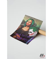 Mona Lisa Pop Art Mashup, Çerçevesiz Yüksek Kalite Duvar Afişi - Renkli Ev Dekorasyonu
