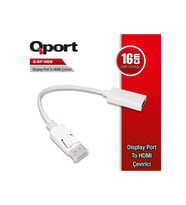 QPORT Q-DP-HDB 0.15metre DP-HDMI Görüntü Adaptörü Beyaz 1080p