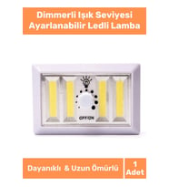 Home Series Gün Işığı Sert Plastik Pilli Sabitlenir Dimmerli Işık Seviyesi Ayarlanabilir Ledli Lamba