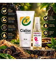 Cialisx Cream 50 ml Erkek Bakım Kremi ve Erosel Masaj Yağı Seti