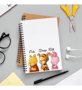 Winnie The Pooh Arkadaş Tasarımlı Defter Kişiye Özel