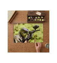 Paintball Oyunu Tasarımı 240 parça Ahşap Puzzle Ahşap Kutuda MP00547