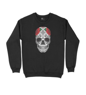 Kuru Kafa Gül Siyah Sweatshirt