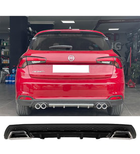 Fiat Egea Hb Siyah Difüzör Çiftli Kare Egzoz Görünümlü D Tip Difizör