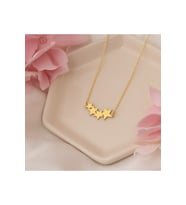 4 YILDIZLI GÜMÜŞ KOLYE (Gold)