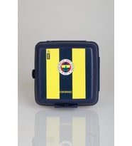 LİSANSLI FENERBAHÇE EFSANE ÇUBUKLU 2 KATLI BESLENME KUTUSU / LUNCH BOX "DEKOMUS CEP DEFTERİ HEDİYELİ"