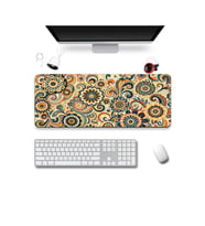SonicTouch Klavye Mousepad 40x90cm Dikişsiz Pürüzsüz Sıvı Geçirmez Kaymaz Taban Retro Çiçek Rüyası