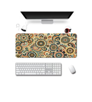 SonicTouch Klavye Mousepad 40x90cm Dikişsiz Pürüzsüz Sıvı Geçirmez Kaymaz Taban Retro Çiçek Rüyası