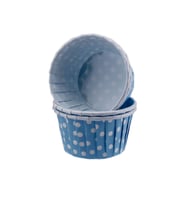 Cupcake Kalıbı Büyük Boy 62*40 Mm (100 Adet)  Puantiyeli Mavi