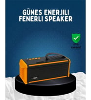 J-IPOX P520 Bluetooth Hoparlör 8W Güçlü Ses Solar Şarj FM Radyo