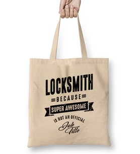 Locksmith Work Job Title Gift Bez Çanta Uzun Saplı