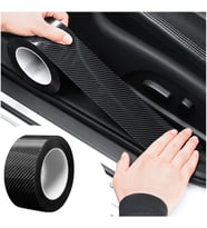 Xspring Otomotiv Sarma Filmi, Çarpışma Önleyici Araba Kapısı Kenar Koruyucu, 5D Karbon Fiber Araba Koruyucu Bant, Çizilmeye Karşı Dayanıklı Su Geçirmez Otomotiv Eşik Koruyucu (3cm*10m, Karbon Siyahı)