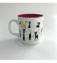 Cat Love Baskılı Kırmızı Multi Kupa