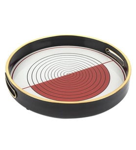Mikasa Moor Kırmızı Çizgili Tepsi 30 cm
