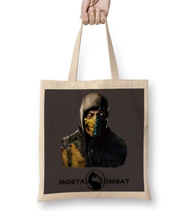 Mortal Kombat Scorpion and Sub Zero 2 Bez Çanta Uzun Saplı
