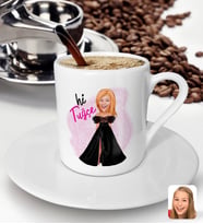 Bk Gift Kişiye Özel Barbie Karikatürlü Türk Kahvesi Fincanı-3, Barbie Filmi, Barbie Hediyelik Eşya, Arkadaşa Hediye