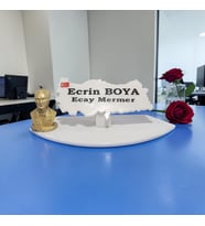 Doğal Beyaz Mermer İsimlik Atatürk 'lü