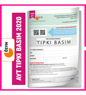 YKS-AYT 2020 ÖSYM Çıkmış Soru Tıpkı Basım Türkiye Geneli Dijital Çözümlü Deneme (Beyaz)