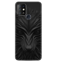 INFINIX Hot 10 Kılıf Resimli Silikon Kılıf Black Fox 1325