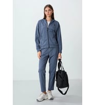 TOMMY LİFE T10BY-95306_01 BAYAN CEKET/DAR PAÇA EŞOFMAN TAKIMI PETROL
