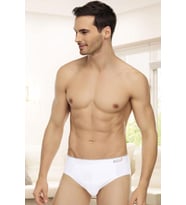 Tutku Elit Erkek Likralı İnce Bel Kemerli Slip Külot 1351 - 3 Adet (Beyaz)