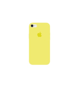 IPHONE 7/8/SE 2020 UYUMLU SARI LOGOLU İÇİ KADİFE LANSMAN KILIF