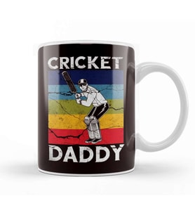 Cricket Daddy Father Cricketer Pitch Bowler Sports Kupa Bardak Porselen