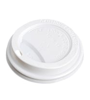 Sıcak Karton Kağıt Çay Kahve Bardak Kapağı - Emzikli Kapak - 8 Oz - Beyaz - 1000 Adetlik Koli
