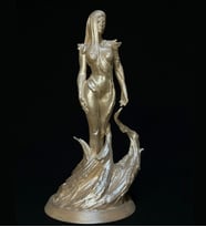 Yunan Mitolojisi Ağaç Perisi Dryad 20 cm Figür (Gerçekçi Yeşil ve Parlak İnci Renginde) (İnci)
