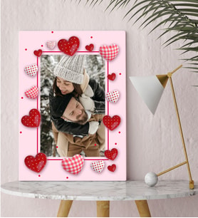 BK Gift Sevgililere Özel Fotoğraflı Kanvas Tablo, Sevgiliye Hediye, Sevgililer Günü, Fotoğraflı Tablo