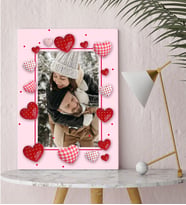 BK Gift Sevgililere Özel Fotoğraflı Kanvas Tablo, Sevgiliye Hediye, Sevgililer Günü, Fotoğraflı Tablo