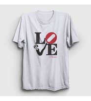 Presmono Unisex Beyaz Love Hediye Pilates T-Shirt 511683tt