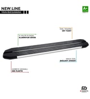 Bmw X1 Uyumlu E84 Newline Krom Yan Basamak 183 Cm 2009-2015