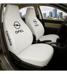 Opel Araçlar İçin Ön Arka Koltuk Penye Servis Kılıfı - Penye Kumaş Takım (Beyaz)