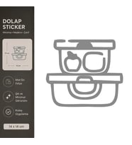Saklama Kapları Mat Gri Dekoratif Folyo Sticker 14x14 cm