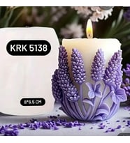 Lavanta Desenli Silikon Kalıbı (Dekoratif Çiçek Motifli) 8X6,5 Cm