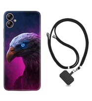 Samsung Galaxy A04E Kılıf Silikon Boyun Askılı İpli Desenli Silikon Kartal 1622