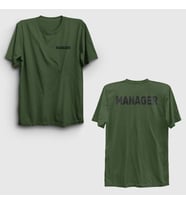 Presmono Unisex Sarı Yönetici Müdür Manager Sırt Baskılı T-Shirt 545981tt (Haki)