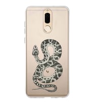 Huawei Mate 10 Lite Uyumlu Yılan Desenli Şeffaf Telefon Kılıfı