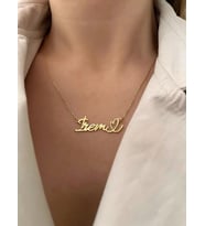 Kişiye Özel İsim Kolye 925K Gümüş (Gold)