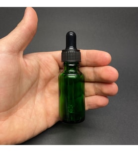 20Ml Yeşil Cam Damlalıklı Şişe , Siyah Plastik Kapak , 20 Cc Yeşil Cam Damlalıklı Şişe x 6 Adet