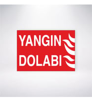 Yangın Dolabı 21x28 Arkası Yapışkanlı Levha