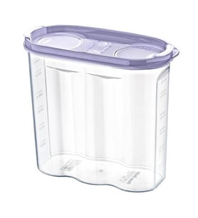 OLLEVRA 2 Kapaklı Ölçekli Erzak Kuru Gıda Saklama Kutusu Kabı - 1,7 Litre - SA935