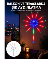 Uygulama Destekli RGB LED Havai Fişek Duvar Aydınlatması Yeni Nesil