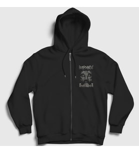 Presmono Unisex Siyah Aealo Rotting Christ Fermuarlı Kapüşonlu Sweatshirt 170710tt
