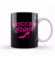 Soccer Diva Cute   s Soccer Player Girls Kupa Bardak Porselen