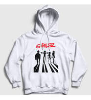Presmono Unisex Beyaz Clockwork Orange Gorillaz Kapüşonlu Sweatshirt 54518tt